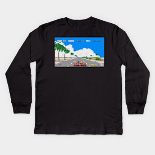 Outrun Screen Kids Long Sleeve T-Shirt